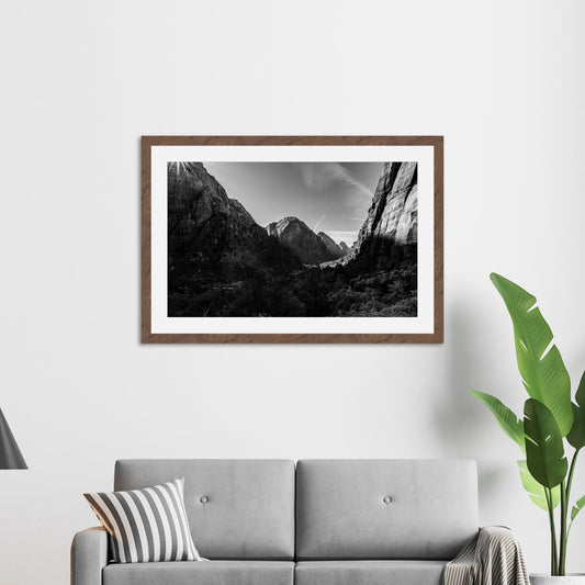 Zion National Park Canyon Black and White - Frey Wall Art