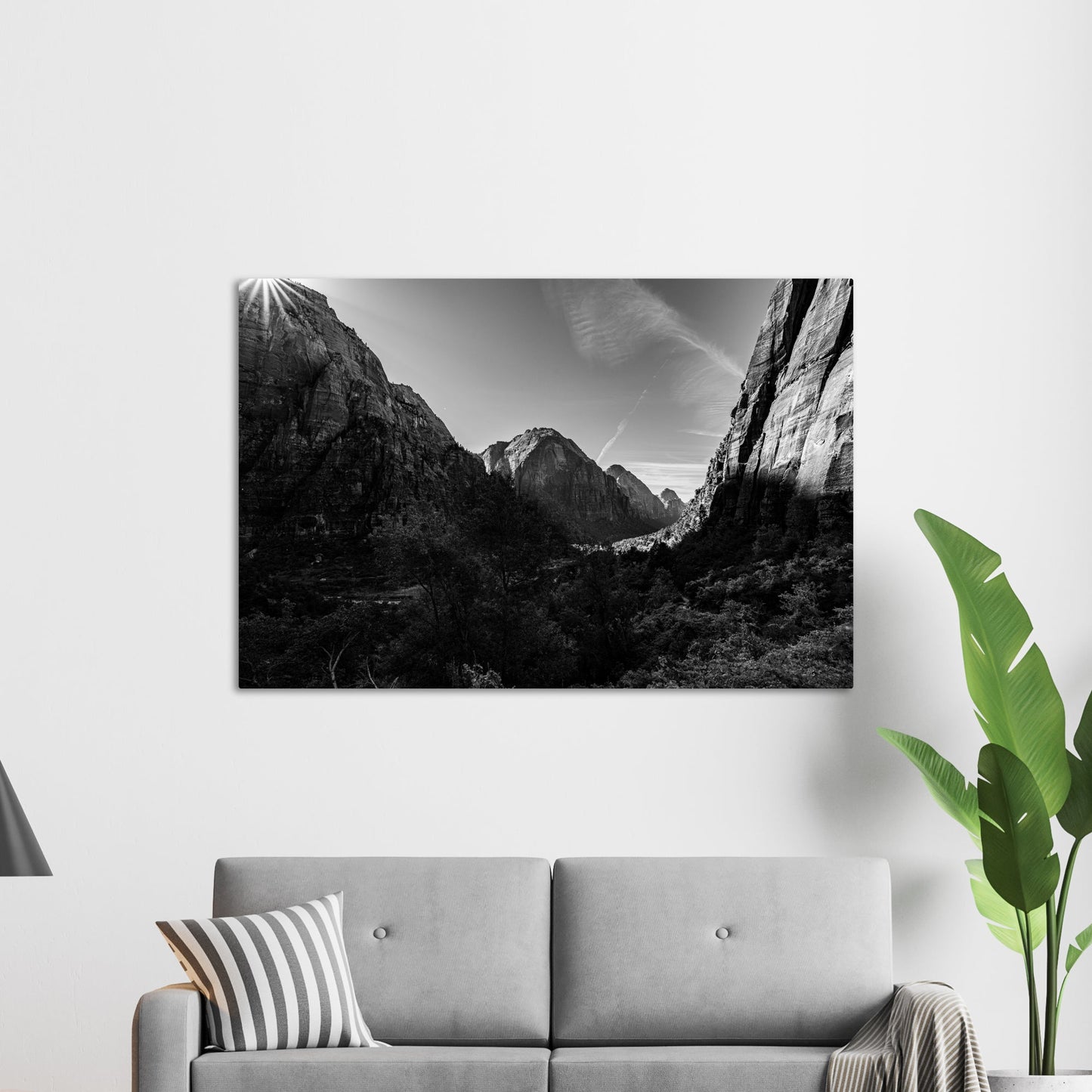 Zion National Park Canyon Black and White - Frey Wall Art