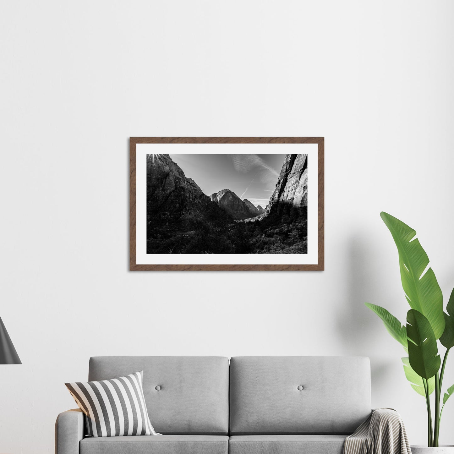 Zion National Park Canyon Black and White - Frey Wall Art