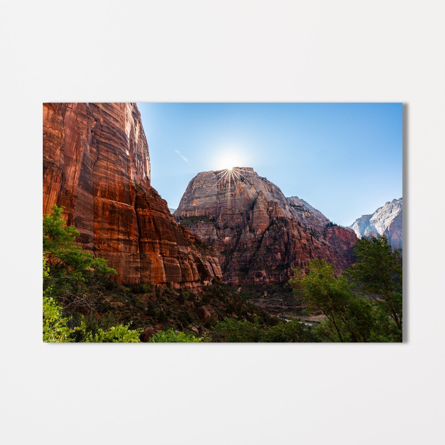 Zion National Park Starburst Fine Art Photography Print - Frey Wall Art - Metal Print - Framed Artwork