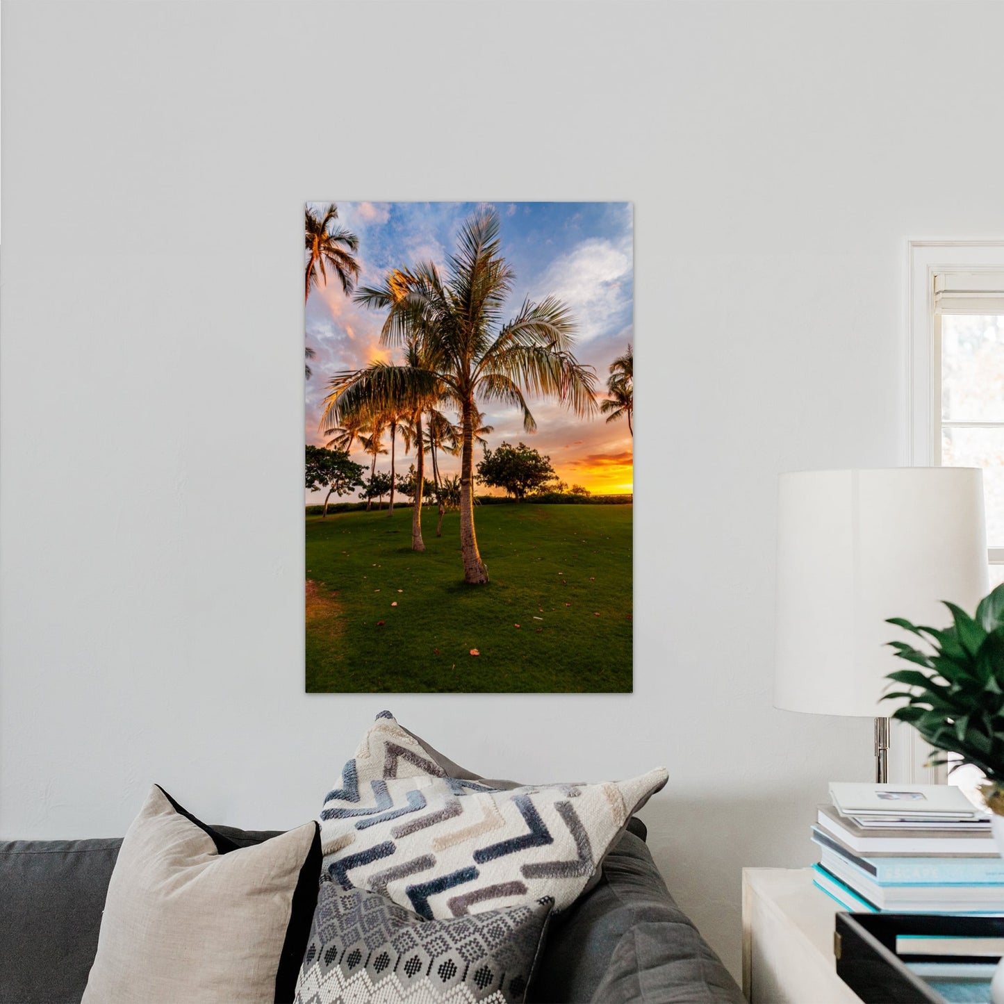 Hawaii Sunset Palm Vertical - Frey Wall Art