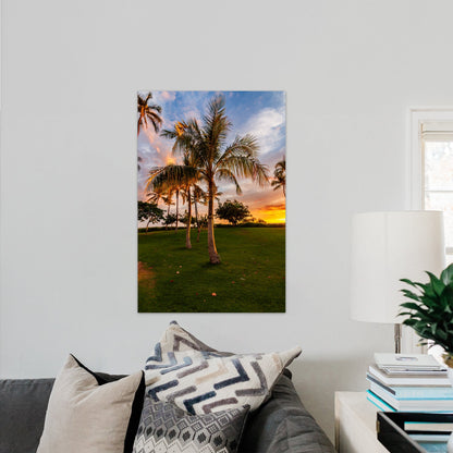 Hawaii Sunset Palm Vertical - Frey Wall Art