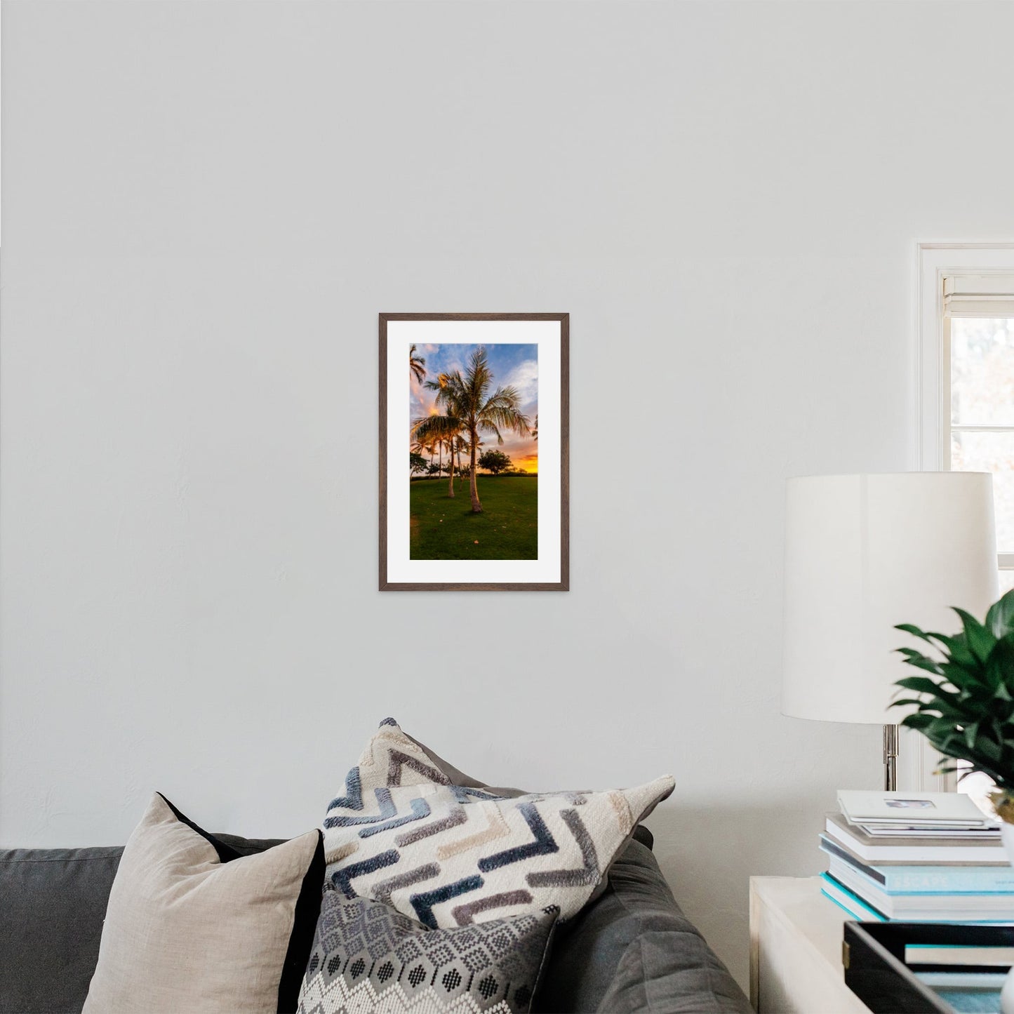 Hawaii Sunset Palm Vertical - Frey Wall Art