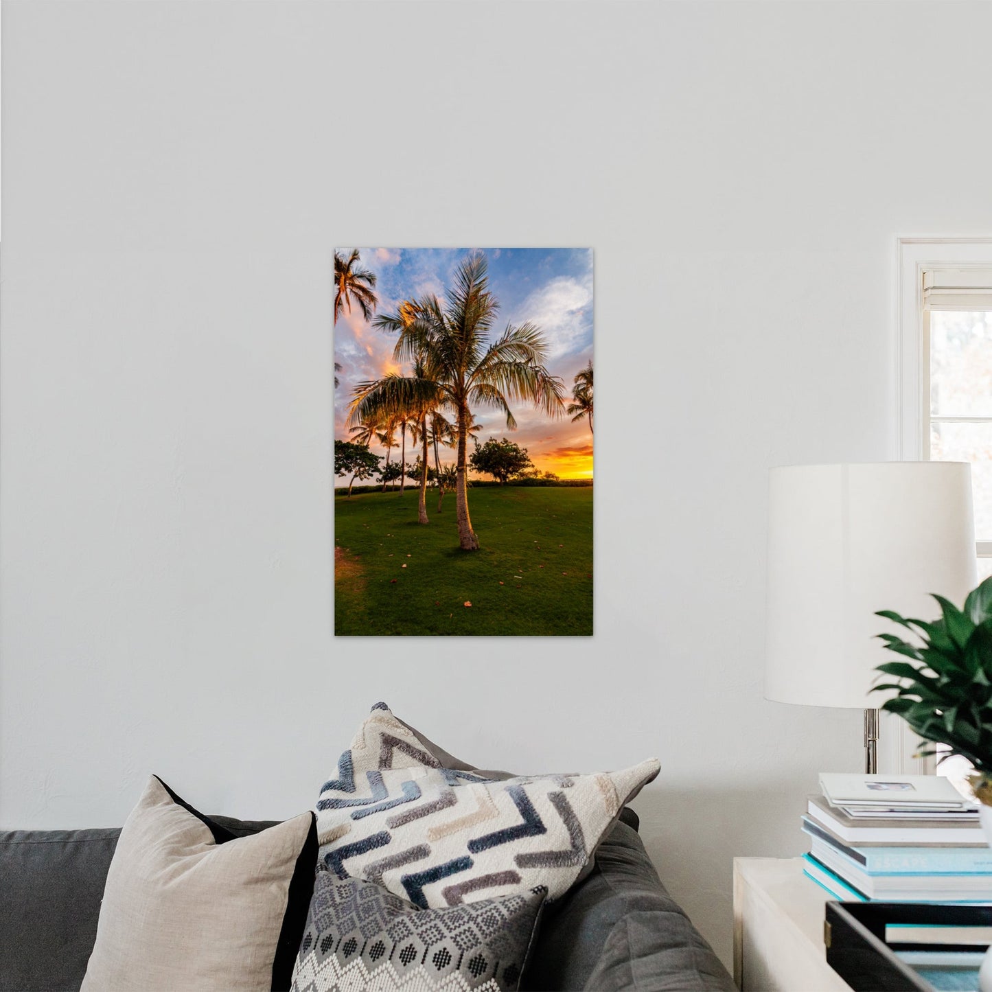 Hawaii Sunset Palm Vertical - Frey Wall Art