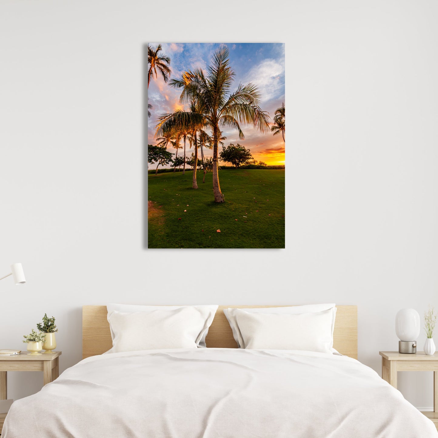 Hawaii Sunset Palm Vertical Fine Art Photography Print - Frey Wall Art