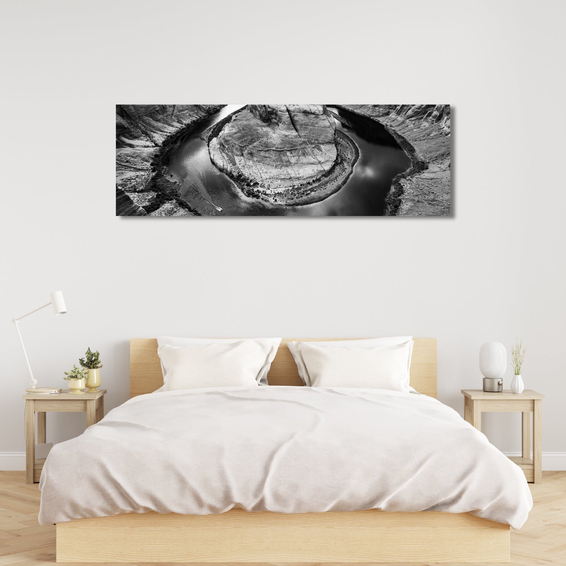 Horseshoe Bend Panoramic Black and White Fine Art Photography Print - Frey Wall Art