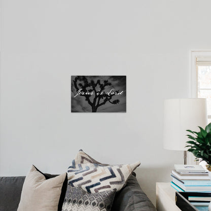 Jesus is Lord Joshua Tree Black and White Faith - Frey Wall Art