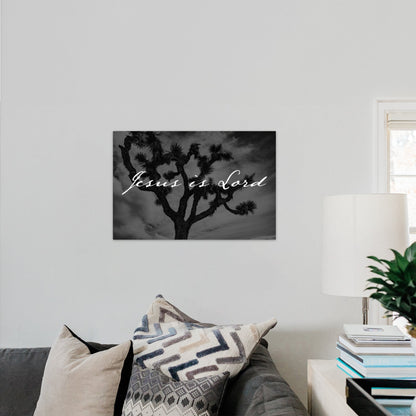 Jesus is Lord Joshua Tree Black and White Faith - Frey Wall Art