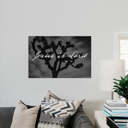 Jesus is Lord Joshua Tree Black and White Faith - Frey Wall Art