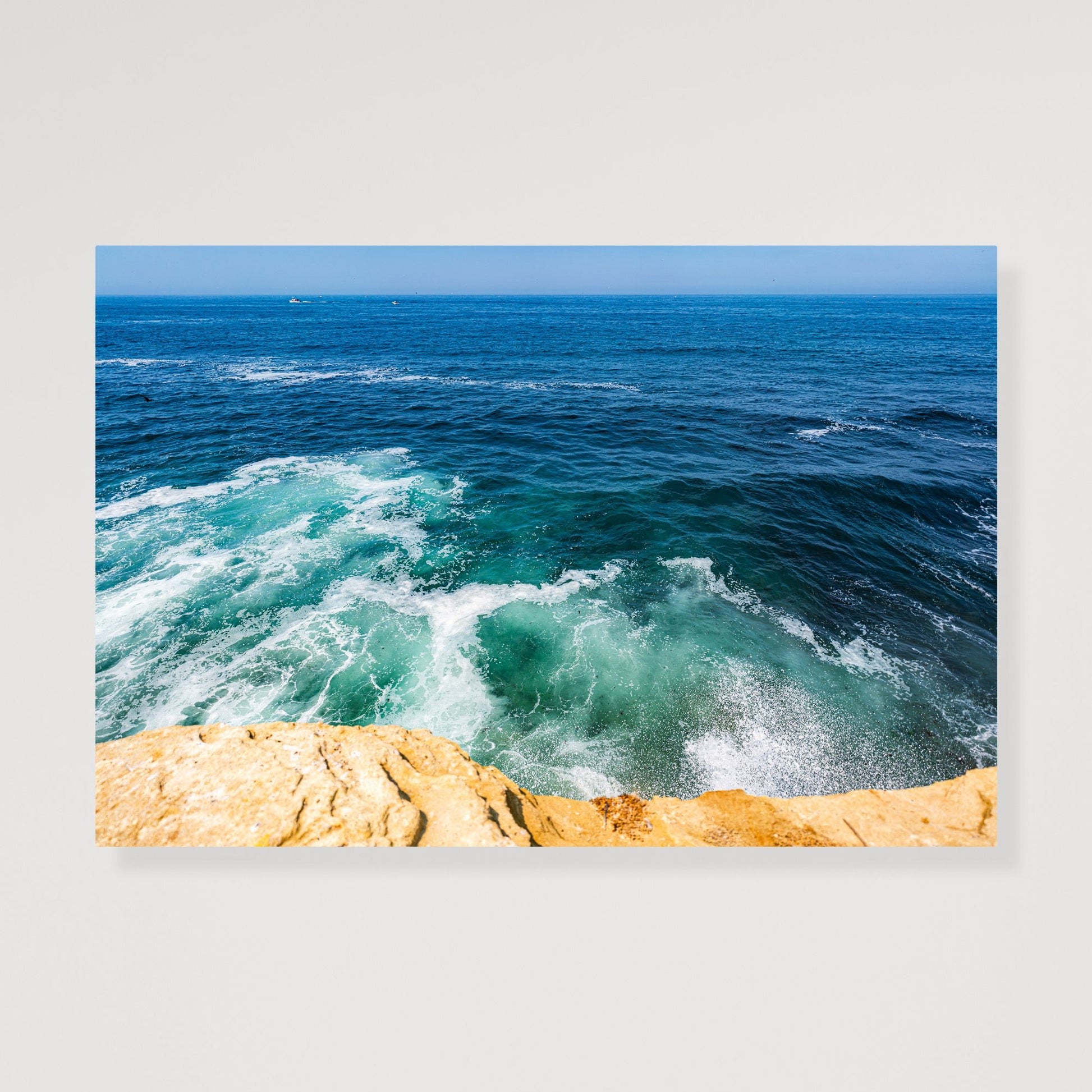 La Jolla Bluff Wave Splash Fine Art Photography Print - Frey Wall Art