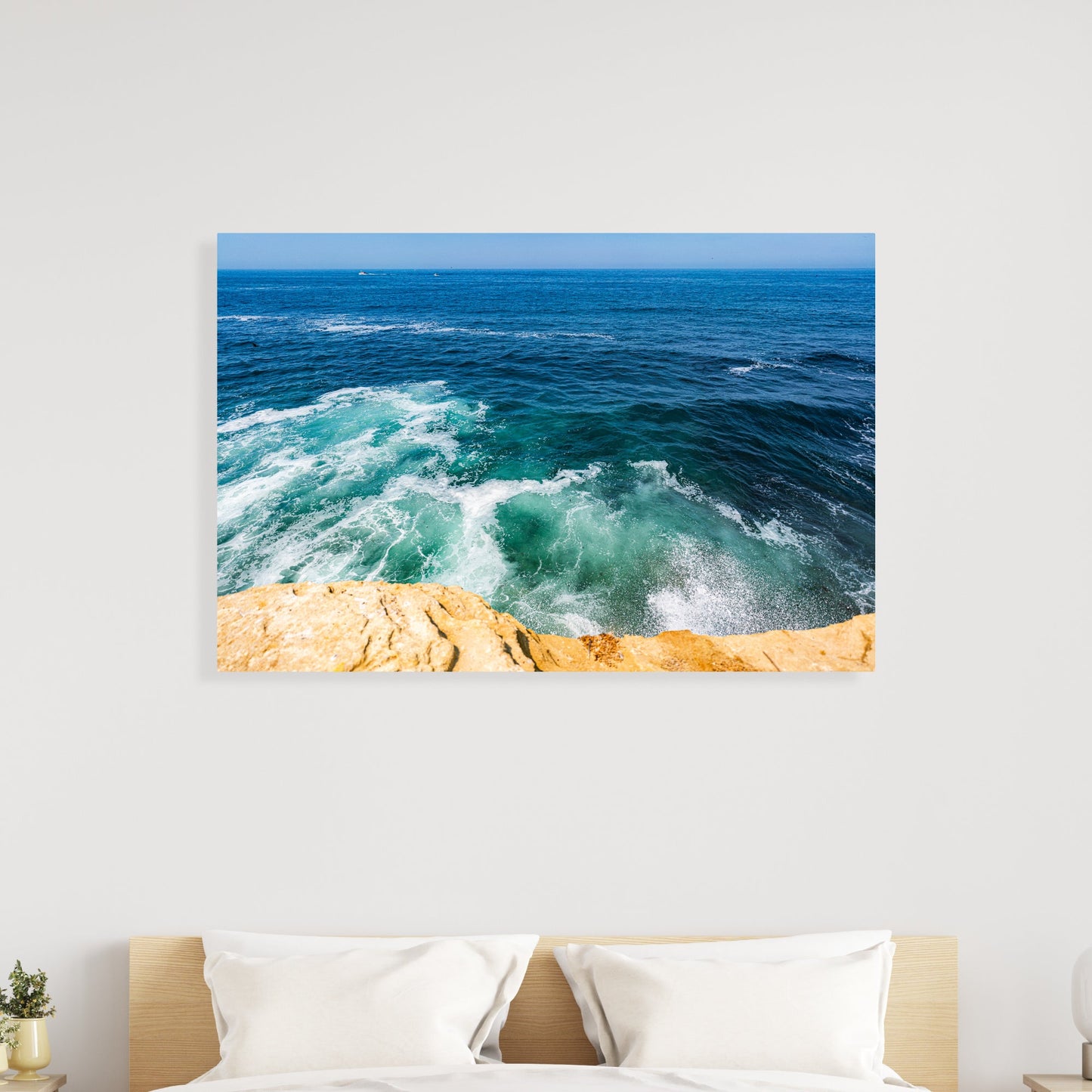 La Jolla Bluff Wave Splash Fine Art Photography Print - Frey Wall Art