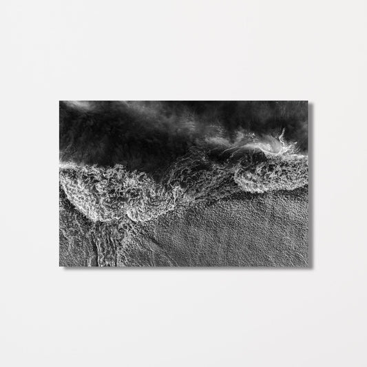 Laguna Beach Aerial Wave Texture Black and White Fine Art Photography Print - Frey Wall Art