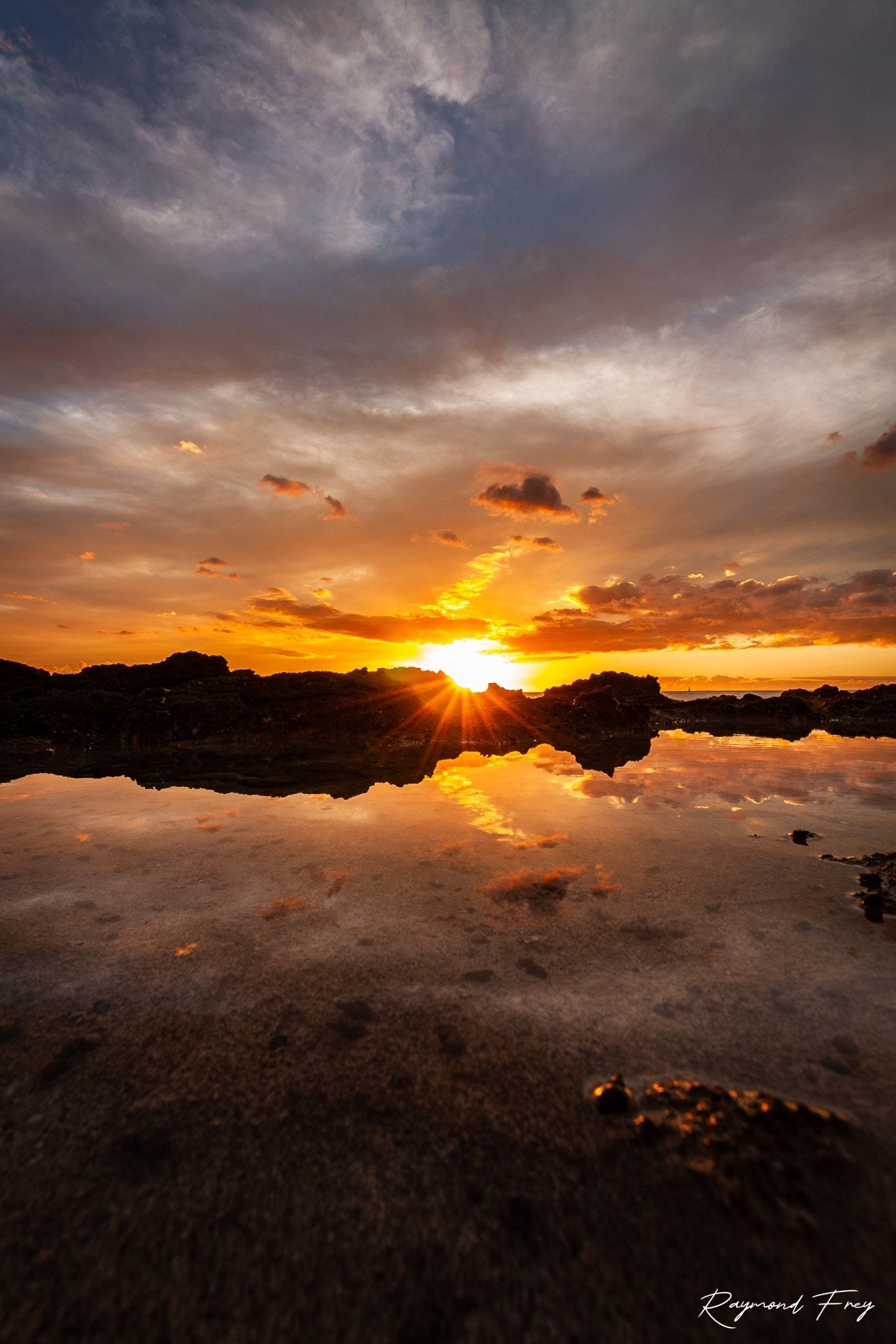 Oahu Hawaii Sunset Vertical Fine Art Photography Print - Frey Wall Art