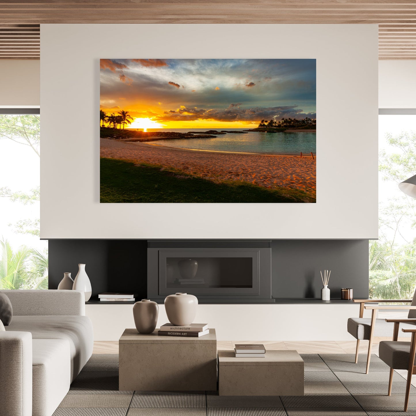 Oahu Tropical Sunset Fine Art Photography Print - Frey Wall Art