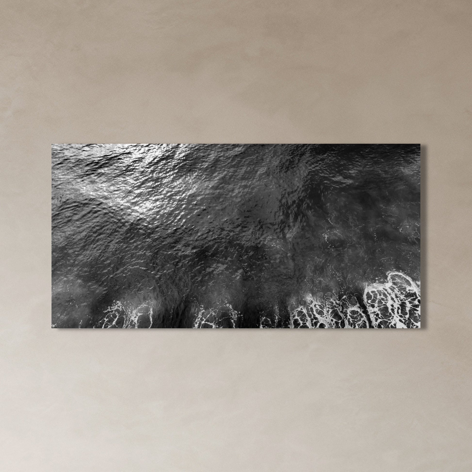 Ocean Texture Aerial Black and White Fine Art Photography Print - Frey Wall Art