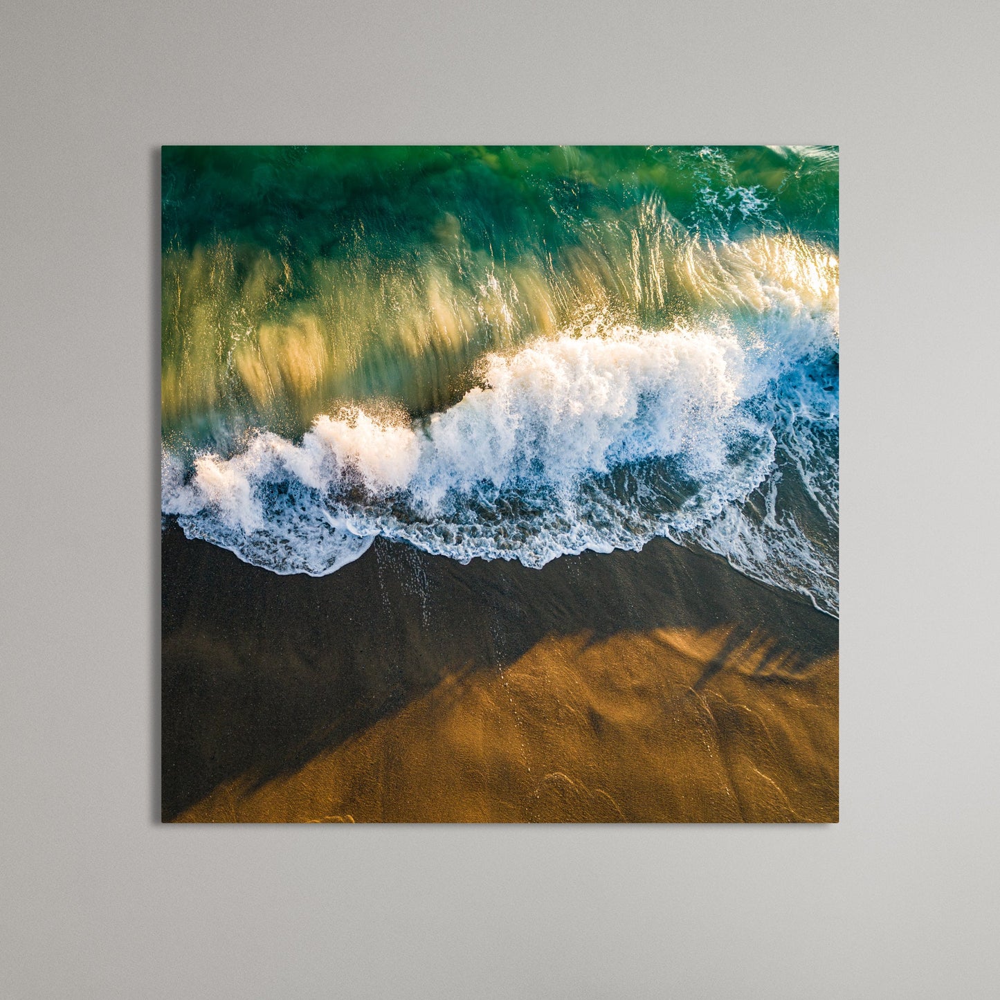 Wave Crash Aerial Square Fine Art Photography Print - Frey Wall Art