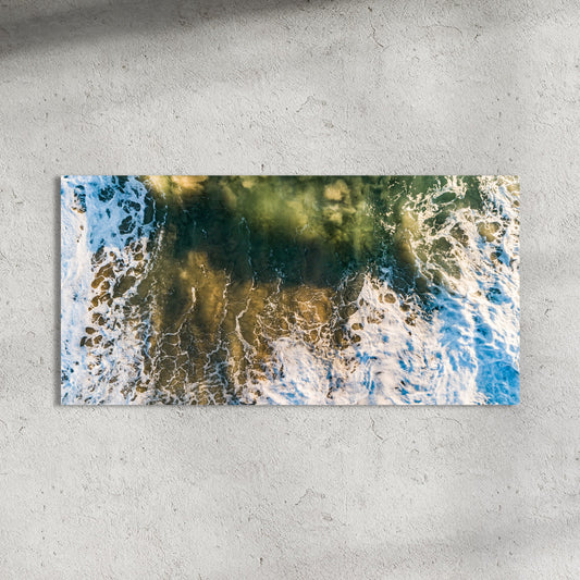 Wave Suds Aerial Panoramic Fine Art Photography Print - Frey Wall Art