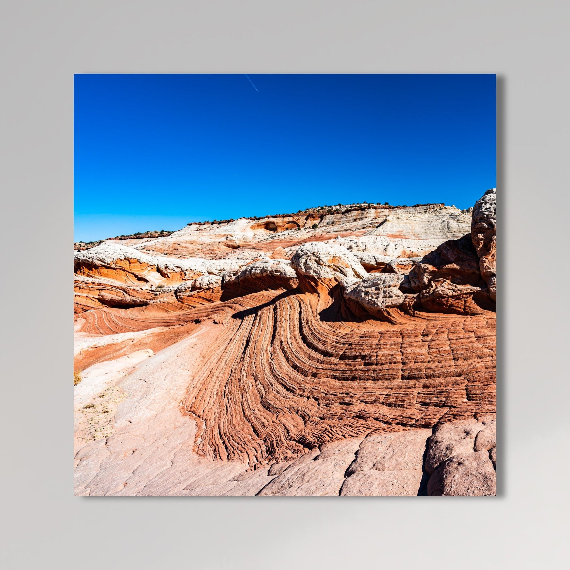 White Pocket Wave Square Fine Art Print - Frey Wall Art