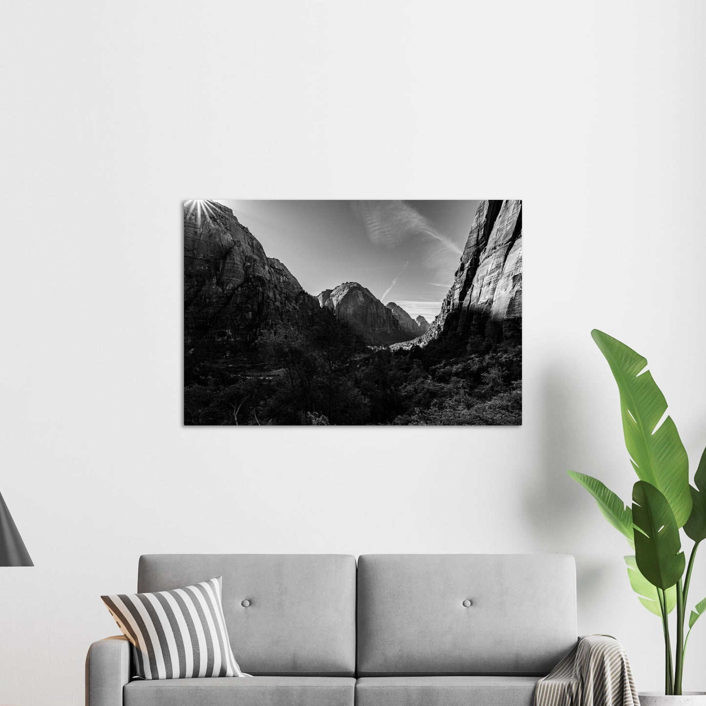 Zion National Park Canyon Black and White - Frey Wall Art