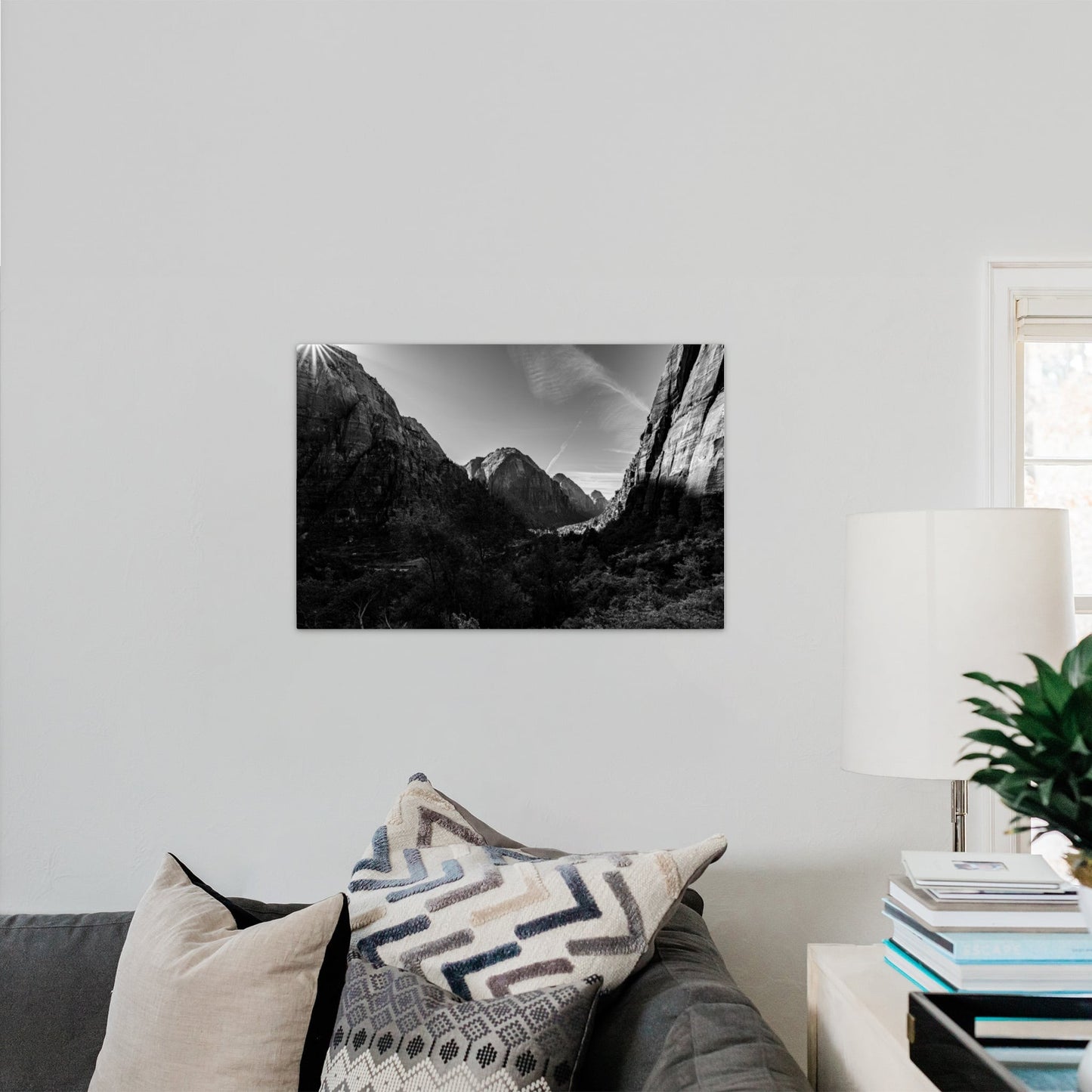 Zion National Park Canyon Black and White - Frey Wall Art
