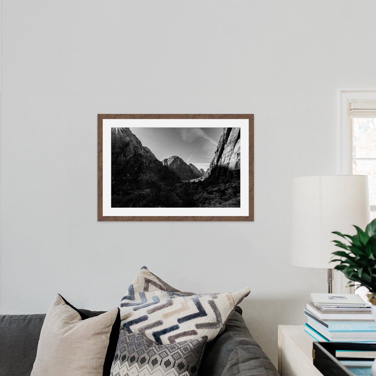 Zion National Park Canyon Black and White - Frey Wall Art