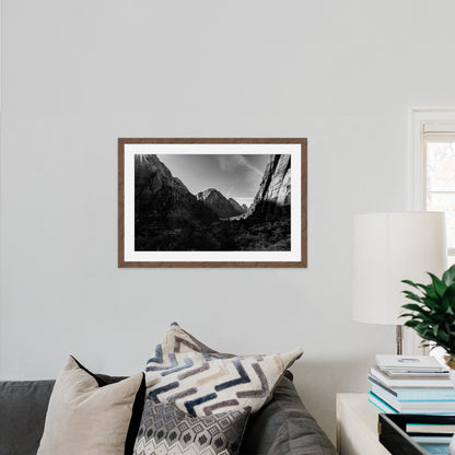 Zion National Park Canyon Black and White - Frey Wall Art