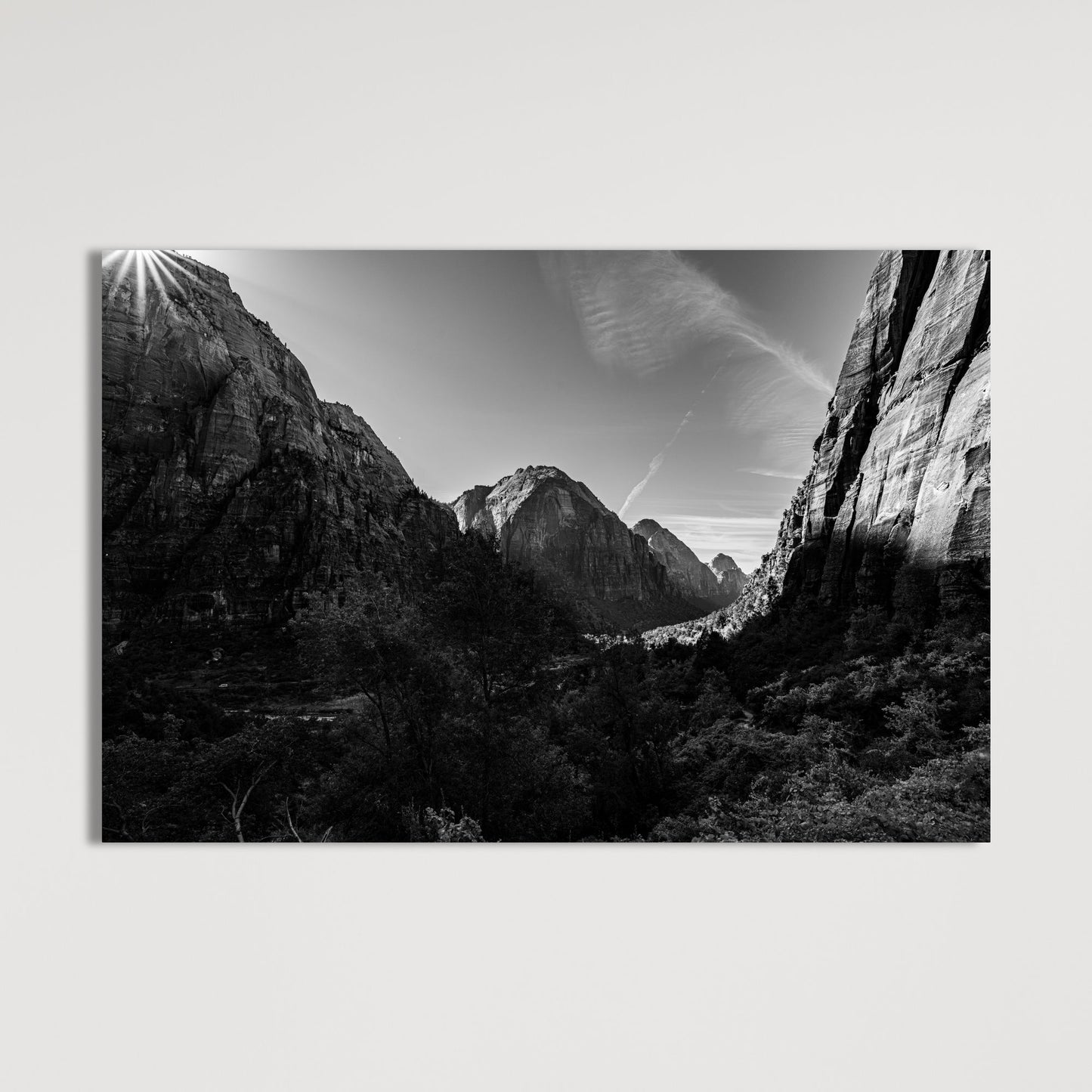 Zion National Park Canyon Black and White Fine Art Photography Print - Frey Wall Art