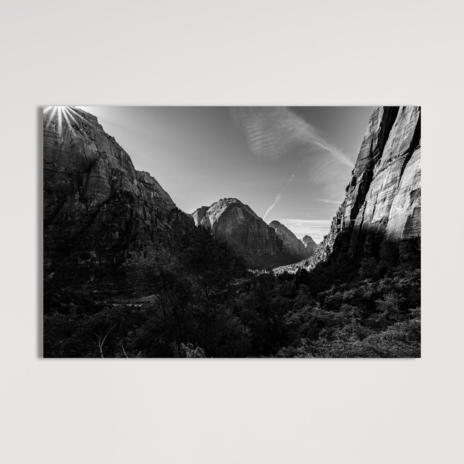 Zion National Park Canyon Black and White Fine Art Photography Print - Frey Wall Art