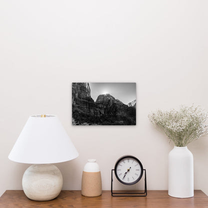 Zion National Park Starburst Black and White - Frey Wall Art